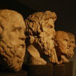 Statues of Greek philosophers who know a lot about the benefits of having a life philosophy.